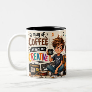 Gitaar & Bandliefhebber Keramische Koffiekop Tweekleurige Koffiemok