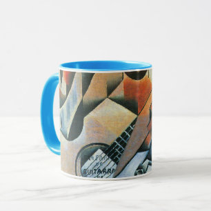 Gitaar (Banjo) en Bril, Juan Gris, Vintage Kunst Mok
