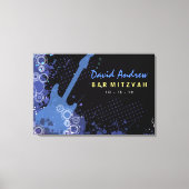 Gitaar Bar Mitzvah Inloggen Memory Board Canvas Afdruk (Voorkant)