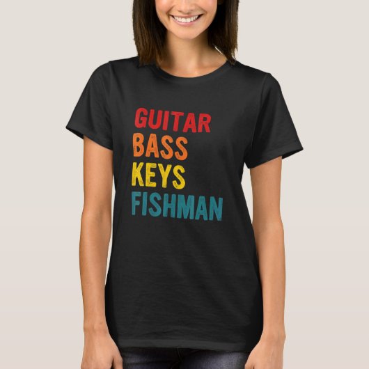 Gitaar Bas Toetsen Fishman T-shirt (Voorkant)