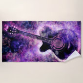 Gitaar Beach handdoek uw muziek (Voorkant)