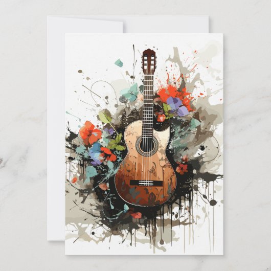 gitaar bedankkaart (Voorkant)