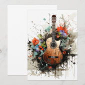 gitaar bedankkaart (Voorkant / Achterkant)