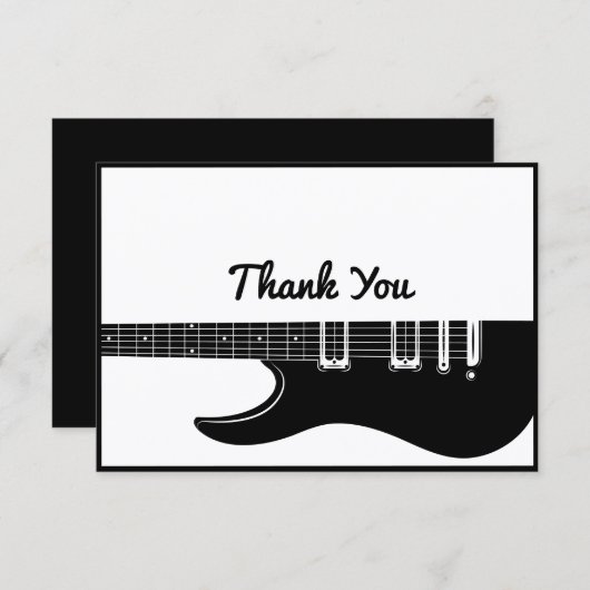 gitaar bedankkaart (Voorkant / Achterkant)
