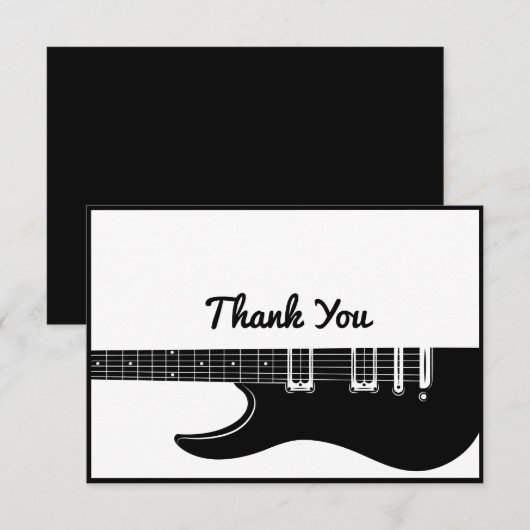 gitaar bedankkaart (Voorkant / Achterkant)