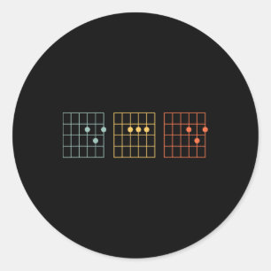  gitaar Beste vader ooit papa akkoordenmuziek vade Ronde Sticker
