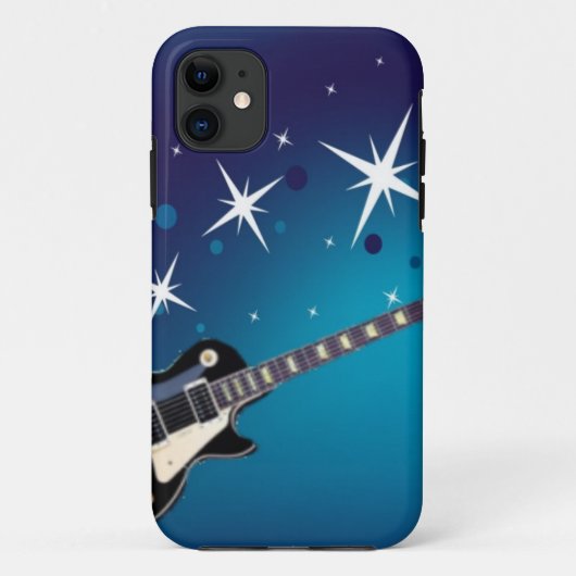 gitaar - blauw Case-Mate iPhone case (Achterkant)
