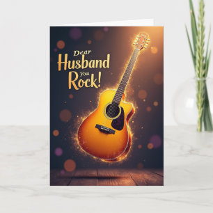 Gitaar Bloemen Vaderdag Kaart