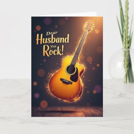 Gitaar Bloemen Vaderdag Kaart (Voorkant)