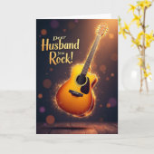 Gitaar Bloemen Vaderdag Kaart (Gele Bloem)