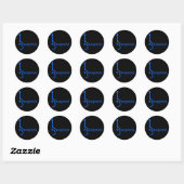Gitaar Bluegrass Ronde Sticker (Vel)