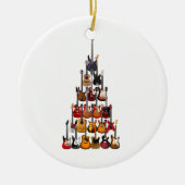Gitaar Boom Kerstmis Light Rock Muziek Keramisch Ornament (Voorkant)
