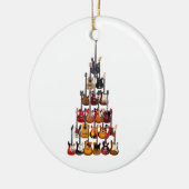 Gitaar Boom Kerstmis Light Rock Muziek Keramisch Ornament (Links)