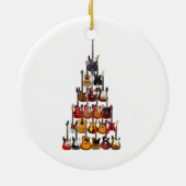 Gitaar Boom Kerstmis Light Rock Muziek Keramisch Ornament (Achterkant)