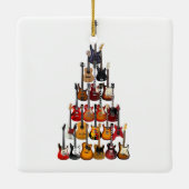 Gitaar Boom Kerstmis Light Rock Muziek Keramisch Ornament (Achterkant)