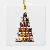 Gitaar Boom Kerstmis Light Rock Muziek Keramisch Ornament (Voorkant)