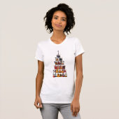 Gitaar Boom Kerstmis Light Rock Muziek T-shirt (Voorkant volledig)