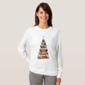 Gitaar Boom Kerstmis Light Rock Muziek T-shirt (Voorkant volledig)
