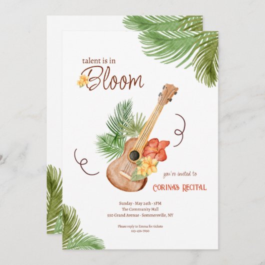 Gitaar Botanisch Kaart (Voorkant / Achterkant)