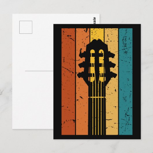  gitaar briefkaart (Voorkant / Achterkant)