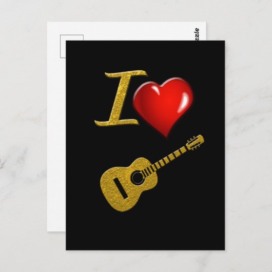 gitaar briefkaart (Voorkant / Achterkant)