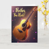 Gitaar Broeder Je Bent Super Kaart (Gele Bloem)
