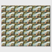 Gitaar Cadillac en Cowboy laarzen print Cadeaupapier (Vlak)