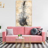 gitaar canvas afdruk (Insitu (Woonkamer))