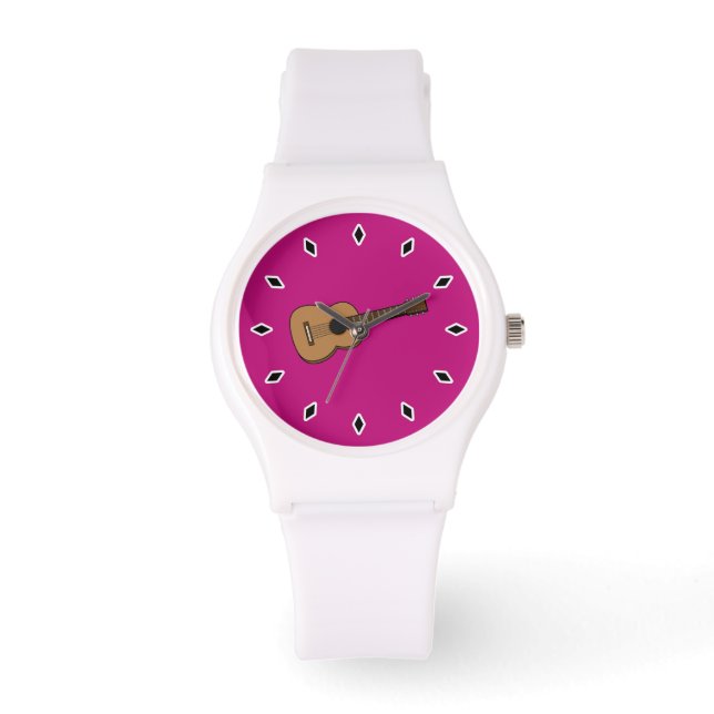 Gitaar Cartoon Horloge (Voorkant)