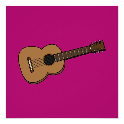 Gitaar Cartoon Perfect Poster (Voorkant)