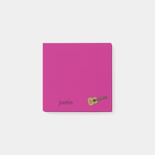 Gitaar Cartoon | Personaliseer Post-it® Notes (Voorkant)