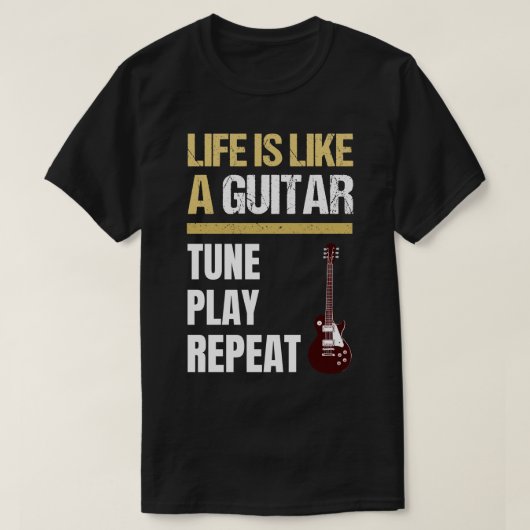 Gitaar citeert leven citeert gitaarquotes voor het t-shirt (Design voorkant)