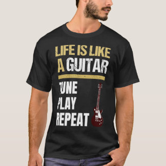 Gitaar citeert leven citeert gitaarquotes voor het t-shirt