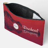 Gitaar Cover Red w Aangepaste naam Etui (Open)