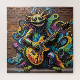 Gitaar Creature Rainbow Graffiti Puzzel
