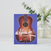 Gitaar Dansen met Band Verbluffende Gitaar Kunst Briefkaart (Staand voorkant)
