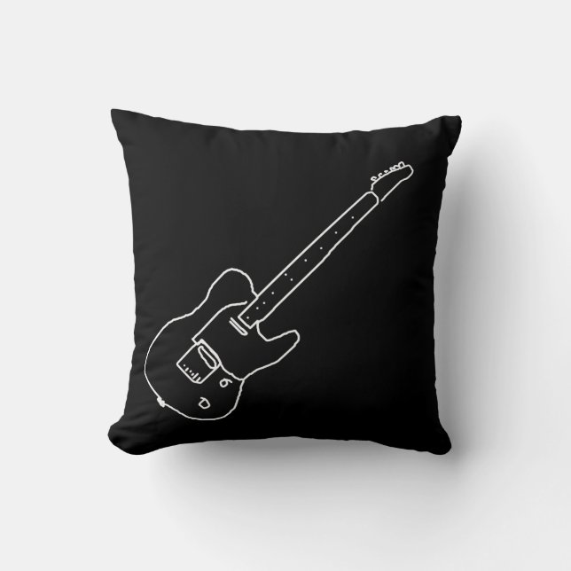 gitaar decoratie-idee kussen (Voorkant)