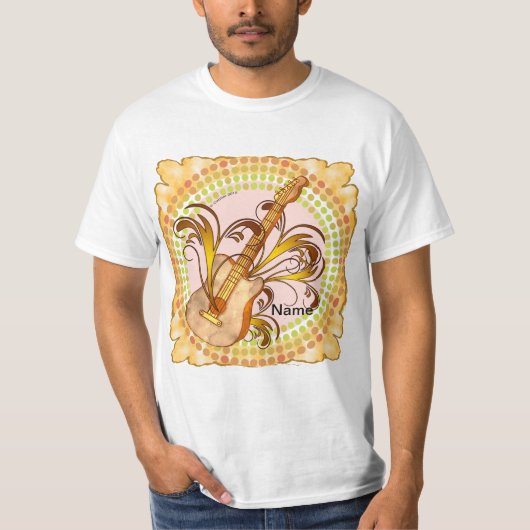 Gitaar Draaikolken T-shirt (Voorkant)