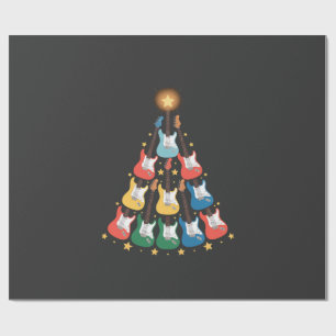 Gitaar Elektrische Muziekinstrumenten Kerstboom  Cadeaupapier