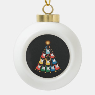 Gitaar Elektrische Muziekinstrumenten Kerstboom Keramische Bal Ornament