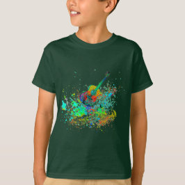 Gitaar en akkoorden spatten t-shirt