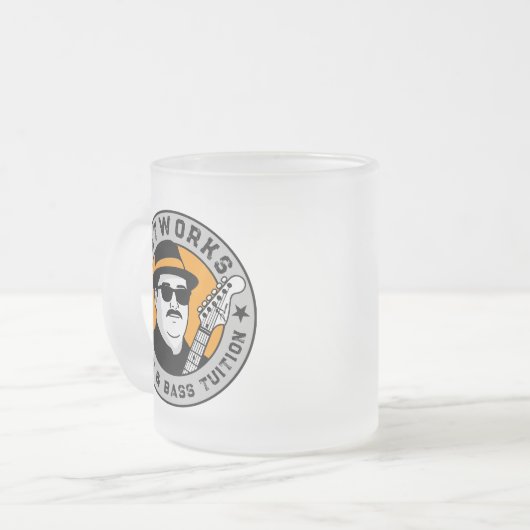 Gitaar- en baslessen - Fret Works Matglas Koffiemok (Voorkant links)