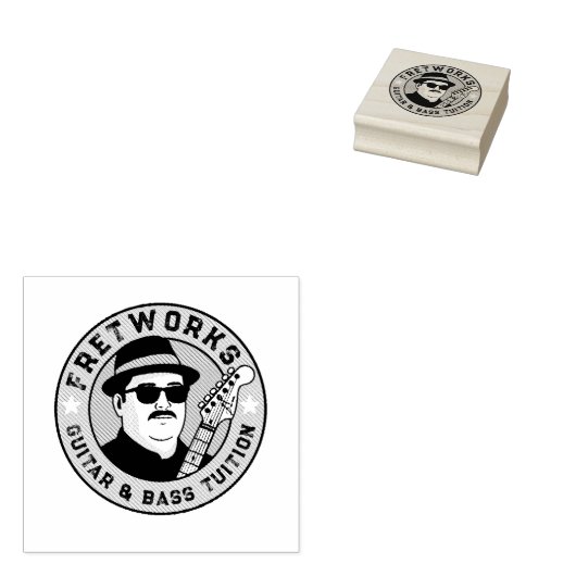 Gitaar- en baslessen - Fret Works Rubberstempel (Gestempeld)