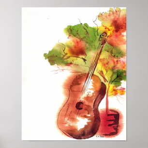 gitaar en boom poster