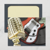 gitaar en Briefkaart voor microfoon (Voorkant / Achterkant)
