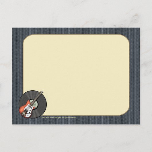 gitaar en Briefkaart voor microfoon (Achterkant)