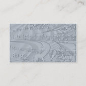 Gitaar en embossed muzieknoten visitekaartje (Achterkant)
