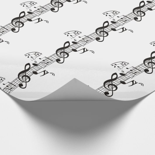 gitaar en Muzieknoten 11 Cadeaupapier (Hoek)