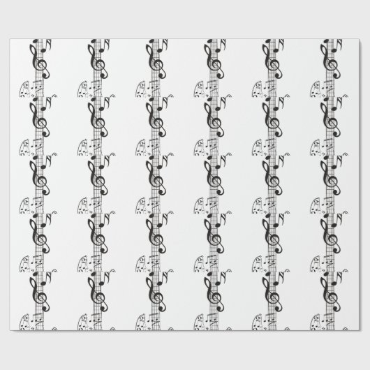 gitaar en Muzieknoten 11 Cadeaupapier (Vlak)