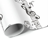 gitaar en Muzieknoten 11 Cadeaupapier (Rol Hoek)